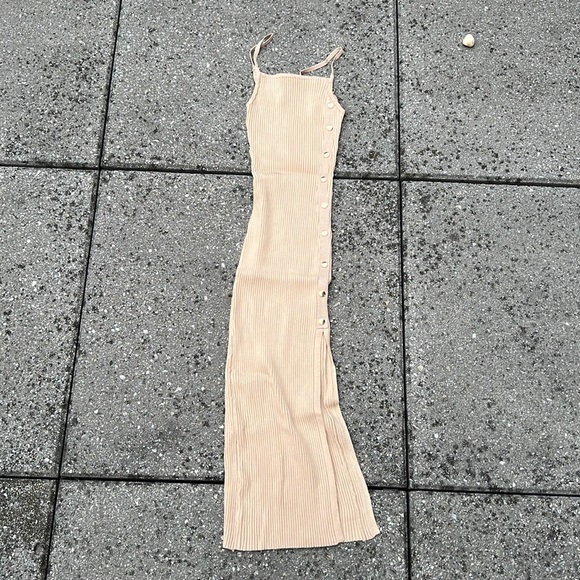 Hera Collection Sweater Knit Bodycon Midi Slip Dress - Picture 2 of 2